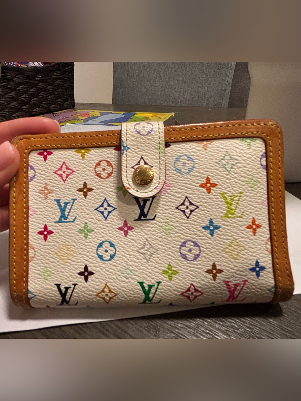 Louis Vuitton x Takashi Murakami Multicolore Viennois Wallet M92987 TH0016